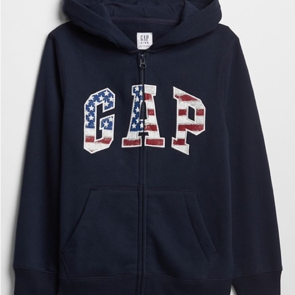 GAP Kids American Flag Zip Hoodie